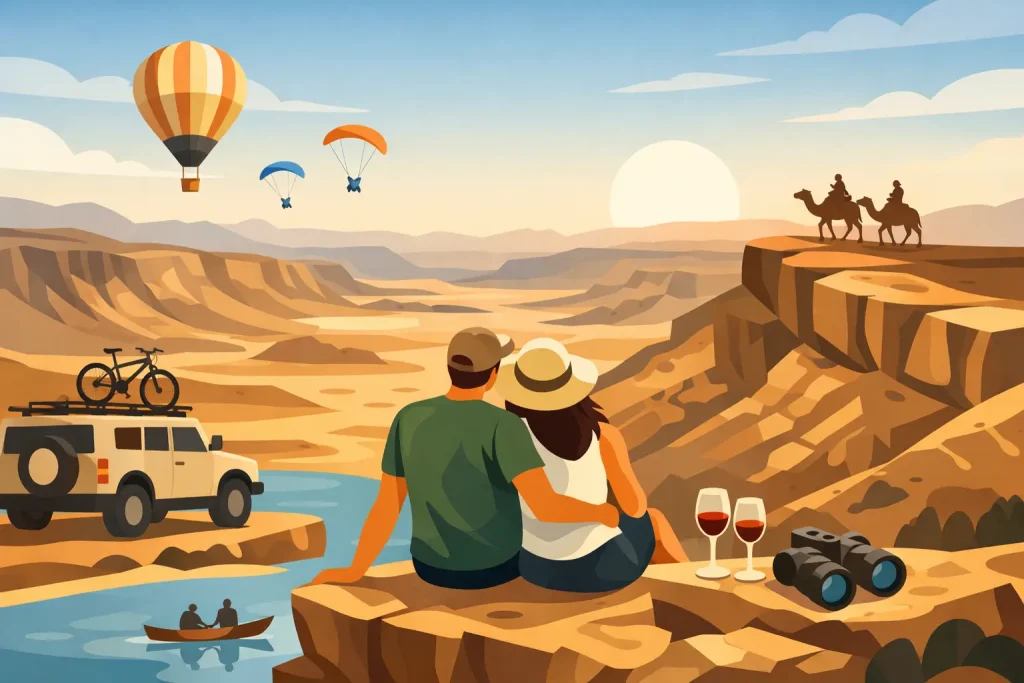אטרקציות זוגיות במכתש רמון לחופשה בלתי נשכחת
