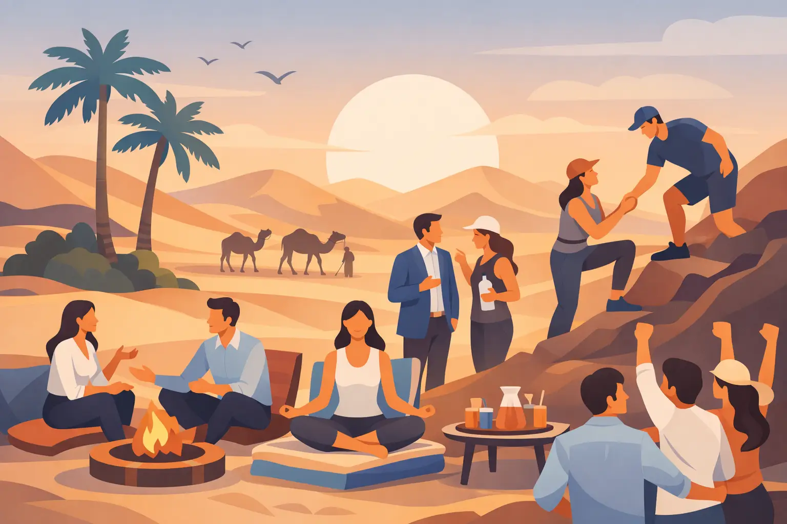 אירוע חברה במדבר שמחזיר לצוות את האנרגיה